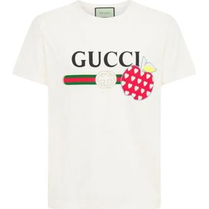 Gucci - Les Pommes - T-shirt - Wit - Regular Fit