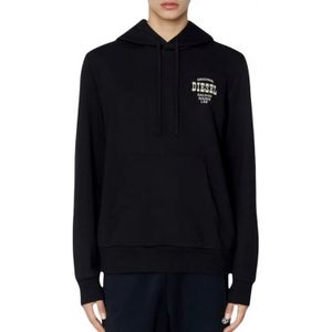 Diesel Heren Saloon Logo Hoodie (Zwart)