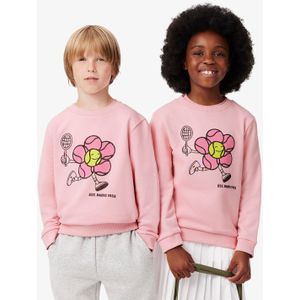 Lacoste - Juniors - Sweatshirt - Roze - Bedrukt met Ronde Hals
