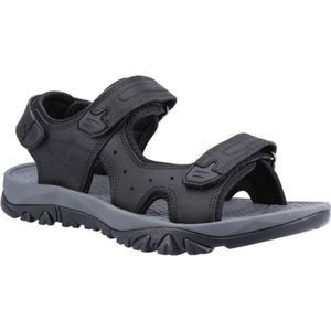 Cotswold Heren Lansdown Leren Sandalen (Zwart)