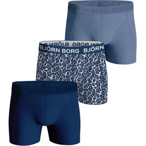 Björn Borg - 3 Paar Herenshorts van Katoen met Comfort Stretch - Blauwe Mix