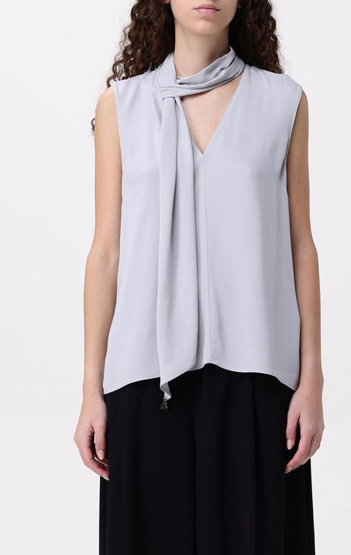 Patrizia Pepe, Dames, Tops, Grijs, Maat: XS Zijde,