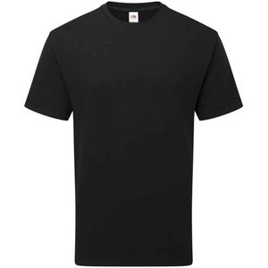 Fruit of the Loom Katoenen uniseks T-shirt voor volwassenen (Zwart)