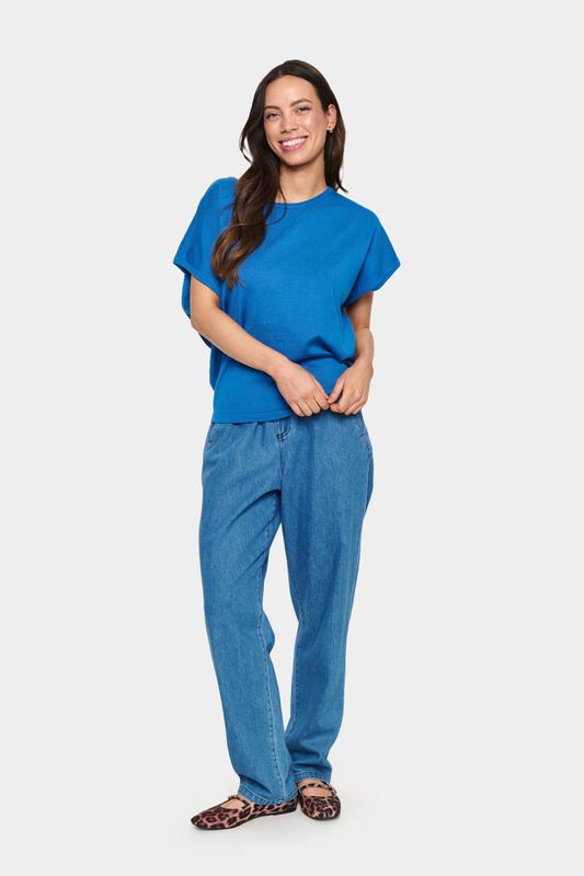 Saint Tropez - Gebreide Pullover - Blauw