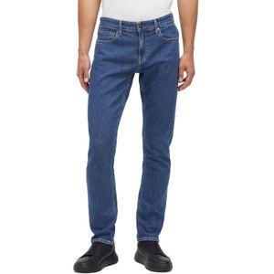 Calvin Klein Heren Leren Badge Slim Jeans (Denim)