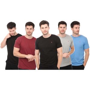 Heren Farah Watten 5 Pack Lounge T-Shirts in Multi kleur