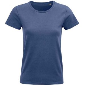 SOLS Dames/Dames Pioneer Organic T-shirt (Denim) - Maat L