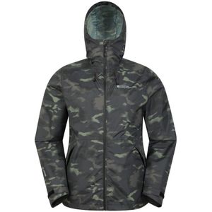 Mountain Warehouse Heren Swerve Camouflage Waterdichte Windjack (Camo Groen) - Maat 3XL