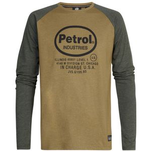 Petrol Industries - Heren Artwork T-shirt Lange Mouwen Menasha - Groen