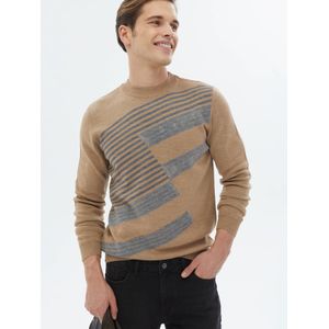 Gebreide trui van wolmix met ronde hals en patroon