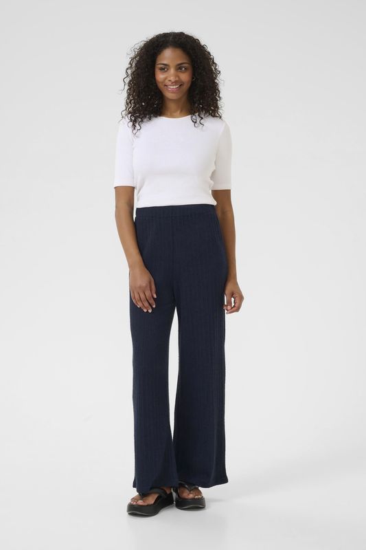 Broek - Midnight Marine - Loose Fit - Hoge Taille - Lange Lengte