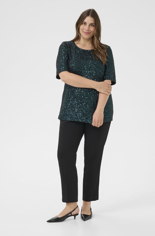 Kaffe Curve - Blouse - Groen - Polyester