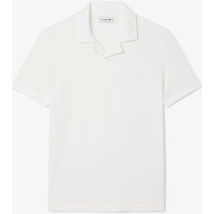 Heren Lacoste Classic Fit Open Hals Paris Poloshirt in Wit