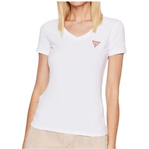 Guess Vrouwen Eco Triangle V-hals T-shirt