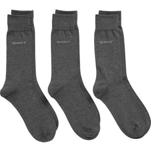 Gant - 3-pack - Gemerceriseerde Katoenen Sokken - Antraciet