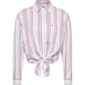 Tommy Jeans Front Tie Stripe Shirt - Maat M