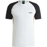 Heren Boss Active Colour Blocked T-shirt in Wit