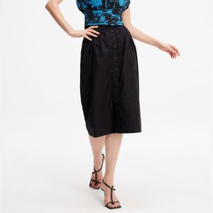 Kokerrok - Katoen - Rechte Vorm - Met Zijzakken - 77 cm Lengte