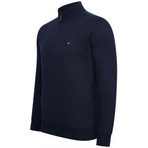 Cappuccino Italia Sweaters Zip Sweater Navy Blauw - Maat L