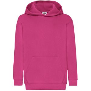 Fruit of the Loom Kinderen/Kinderen Classic Hooded Sweatshirt (Fuchsia)