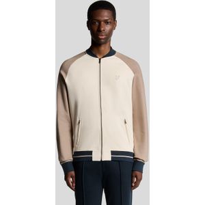 Lyle & Scott Heavyweight Contrast Raglan Bomber - Beige