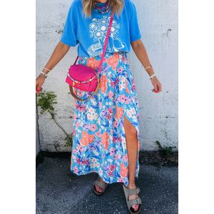 Florale Maxi Rok Met Zijsplit