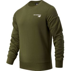 Heren New Balance Classic Core Fleece Crewneck Sweatshirt in olijfkleur