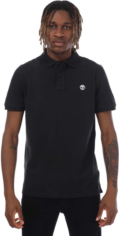 Heren Timberland Millers River Pique Polo Shirt in Zwart