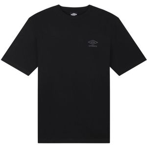 Umbro Heren Core Klein Logo T-Shirt (Zwart/Woodlandgrijs)