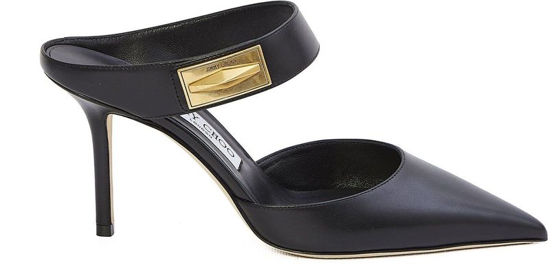 Jimmy Choo - Nell Mules 85 - Muiltjes - Zwart - 8,5 cm Hakhoogte