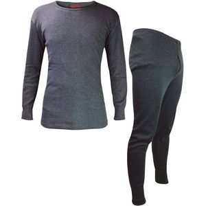 Heat Holders - Heren Lange Mouw Thermisch Ondergoed Set - Top & Lange Johns - Houtskool