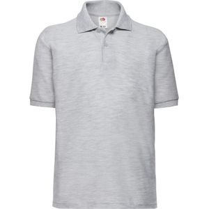 Fruit of the Loom Kinder/Kinder 65/35 Effen Piqué Poloshirt (Heide Grijs)