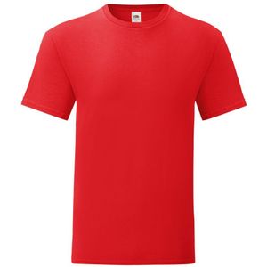 Fruit Of The Loom Iconisch T-shirt Voor Heren (set Van 5) (Rood) - Maat S