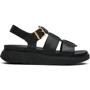 Fitflop - Gen-ff Fisherman - Sandalen - Zwart - Leren Bovenkant, Microwobbleboard™ Middenzool