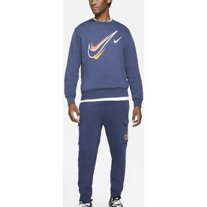 Nike Multi Swoosh trainingspak voor heren met ronde hals in marineblauw