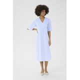 CULTURE - Blousejurk - Lichtblauw/Wit - Gestreept - Katoen