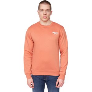 Henleys Heren Scripthen Crew Neck Sweatshirt (Baksteen Rood)
