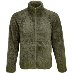 SOLS Vink Fluffy Jacket voor volwassenen (Leger)