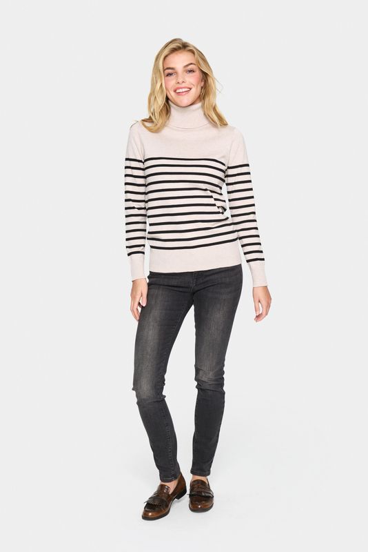 Saint Tropez - Coltrui - Gestreept - Hoge Hals - Lange Mouwen