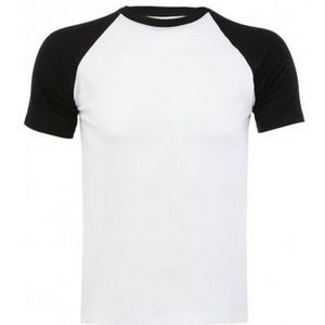 SOLS Heren Funky Contrast T-Shirt Met Korte Mouwen (Wit/zwart) - Maat S