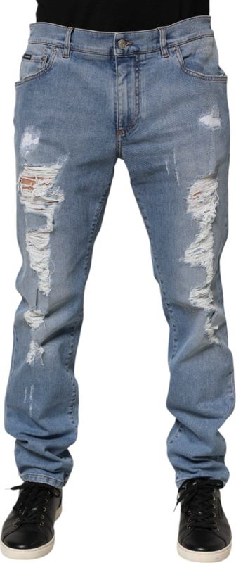 Versleten Slim Fit Spijkerbroek