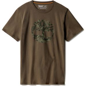 Timberland Heren T-shirt Boomlogo Camouflage