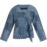 DreiMaster - Wikkeljas - Donker Marineblauwe Print - Dames