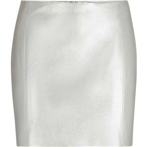 Hugo Dames/Dames Rusine-1 Regelmatige Minirok (Zilver)
