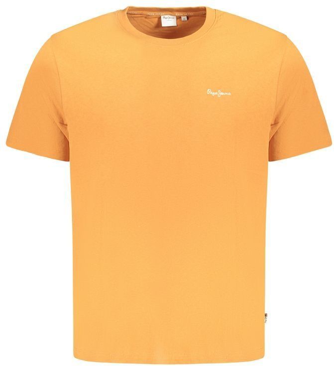 Pepe Jeans - Oranje - Heren T-shirt - Katoen