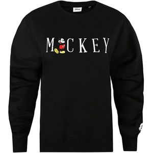 Disney Dames/dames Mickey Mouse Geborduurd Sweatshirt (Zwart) - Maat XL