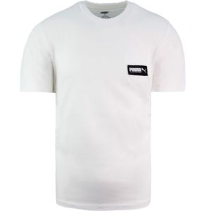 Puma - Relaxed Fit Logo Tee - T-shirt - Wit - Korte Mouw