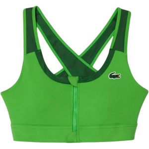 Lacoste Dames/Dames Kleurblok Stretch Sport Bralette met Ritssluiting (Groen)