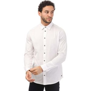 Mercery Heren Beynol Jersey Overhemd (Wit)