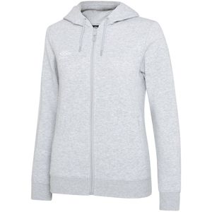 Umbro Dames/Dames Club Vrije tijd Hoodie met volledige rits (Grijs gemêleerd/wit)